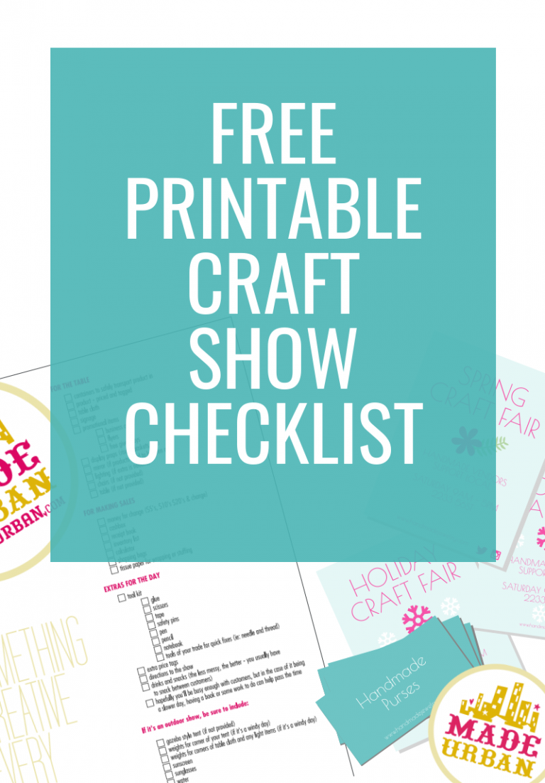 Printable Craft Show Checklist