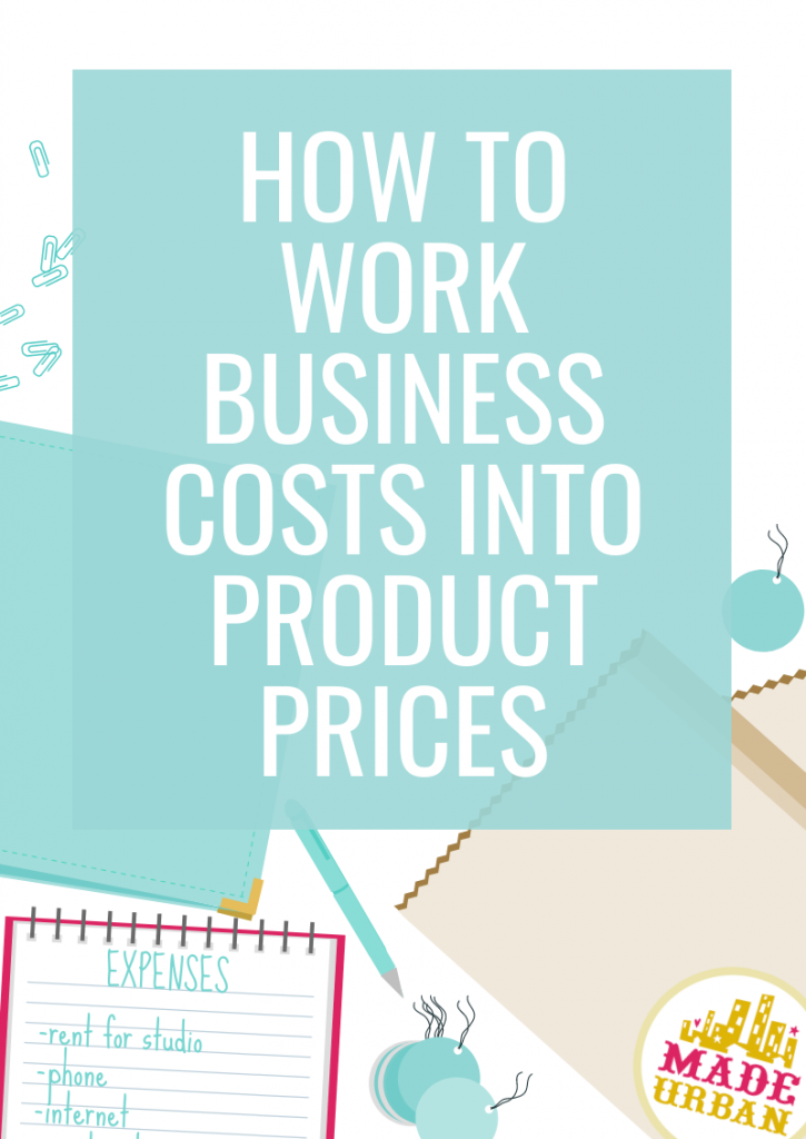 How to work business costs into product prices