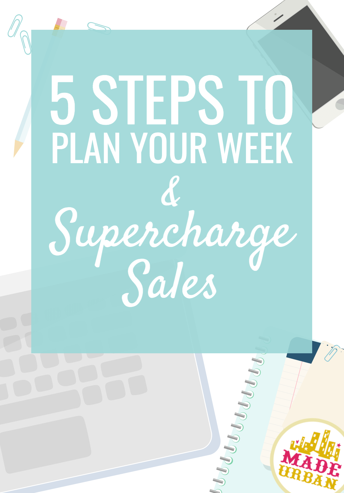 Plan your schedule to drive sales and stop having unproductive days reacting to your handmade business. Follow these 5 steps to finally get organized.