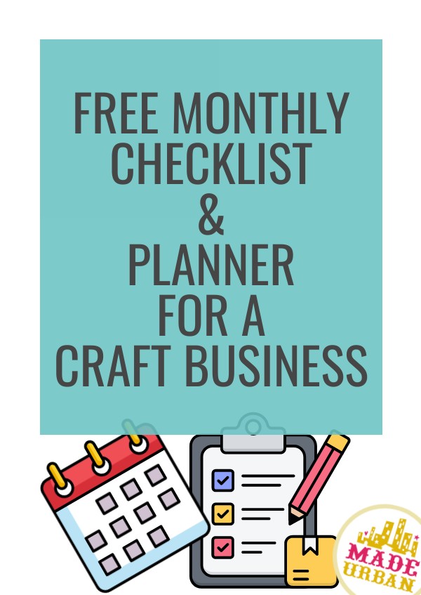 Monthly checklist & planner for handmade businesses
