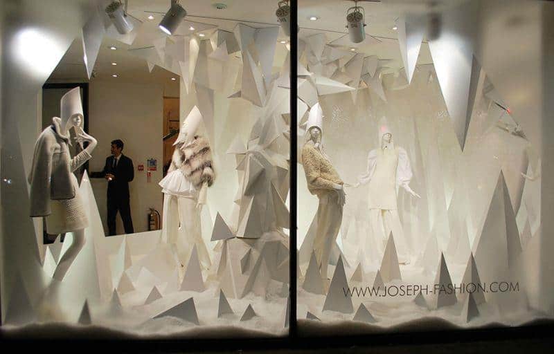 All-white display visual merchandising