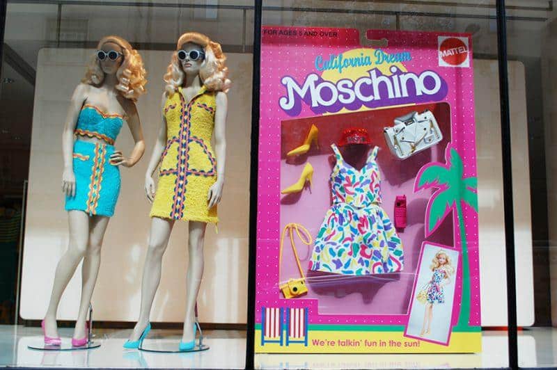 Barbie nostalgia used in window display