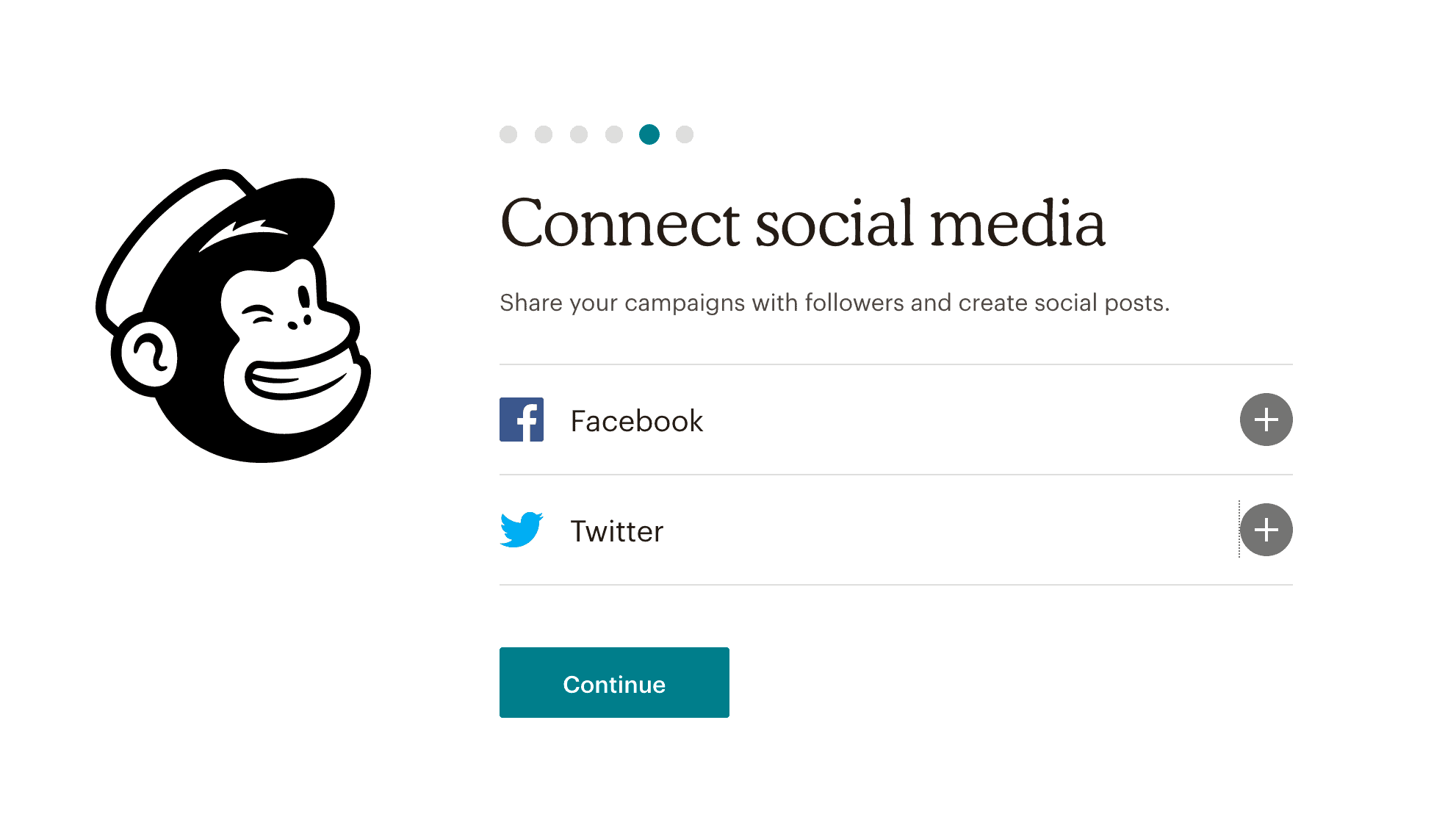 Mailchimp signup page