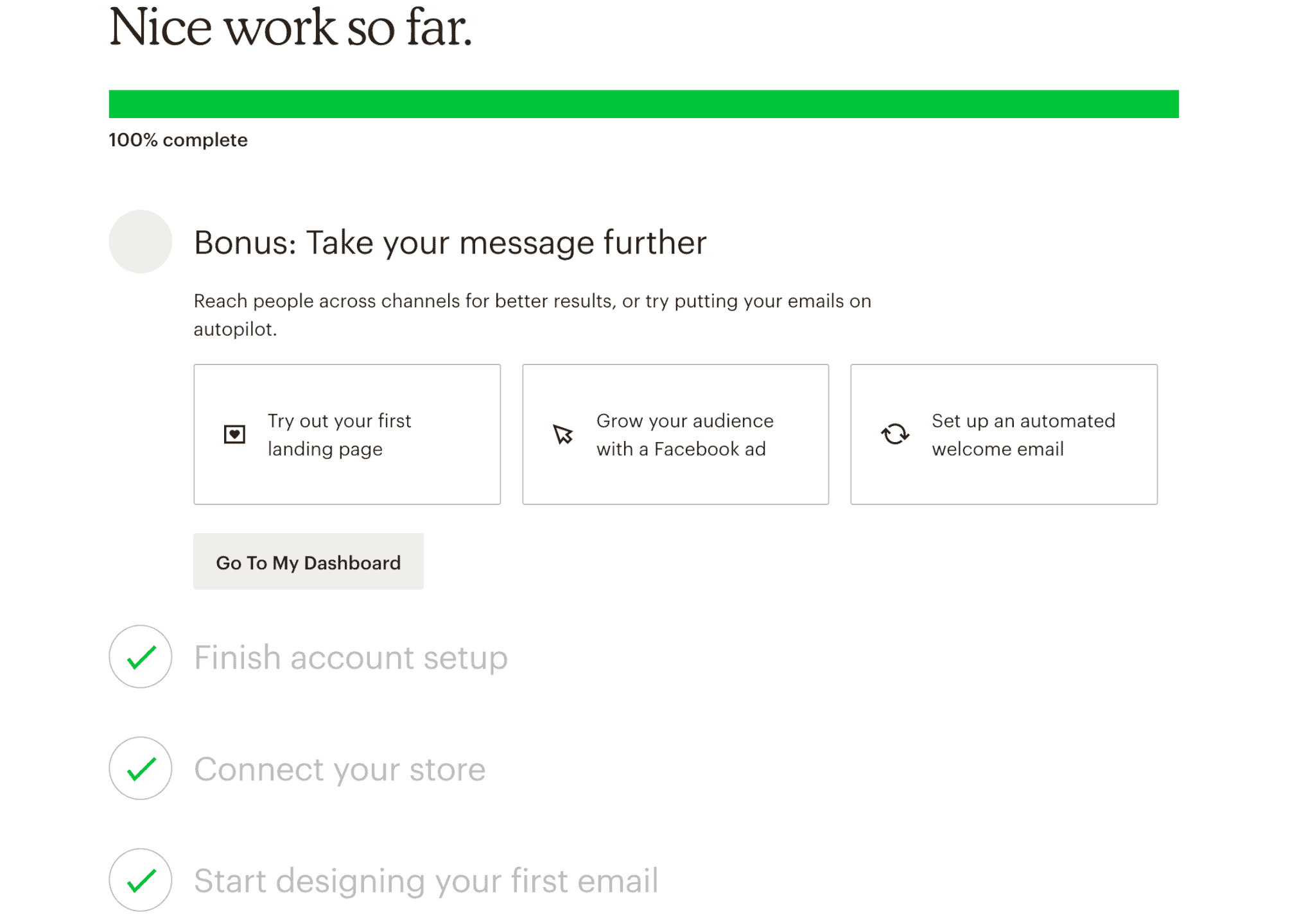 Mailchimp option
