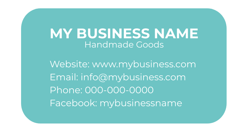 Craft business card example 1