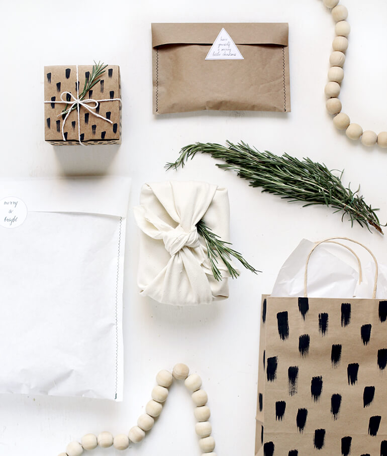 Natural Christmas wrapping paper