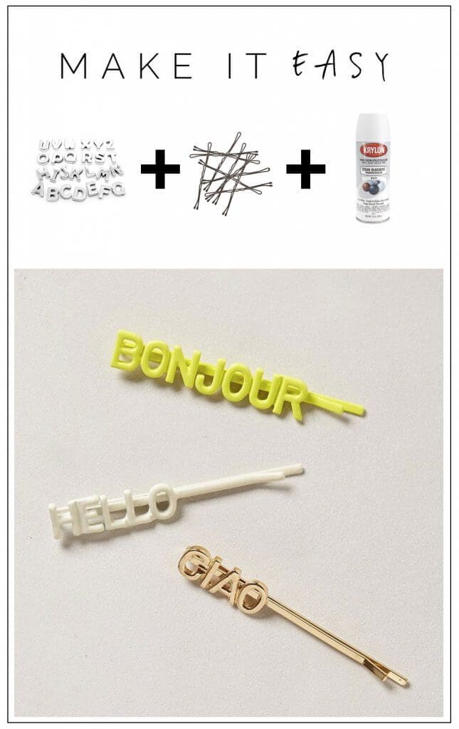 Word hair pins