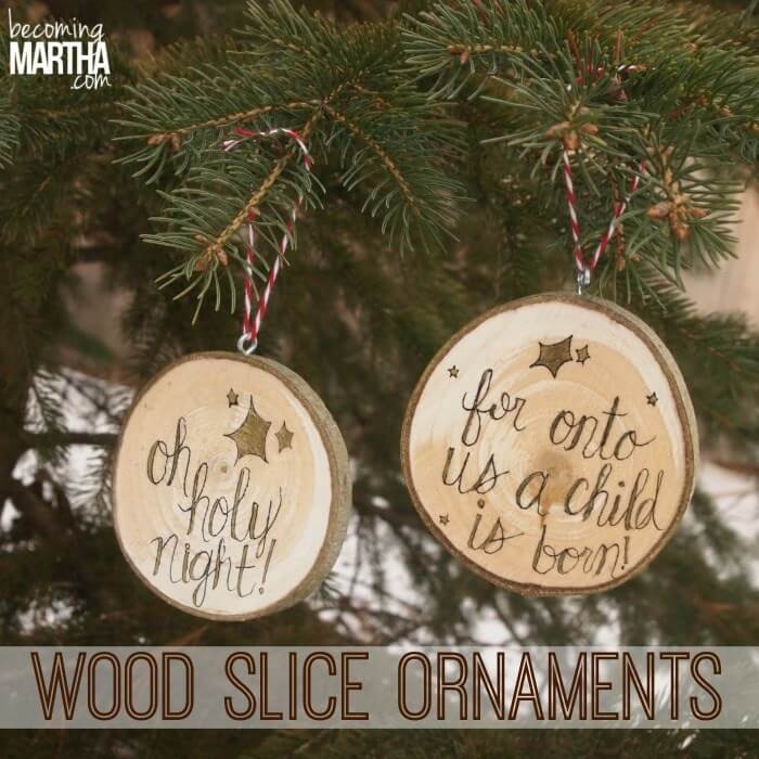 Wood slice ornaments