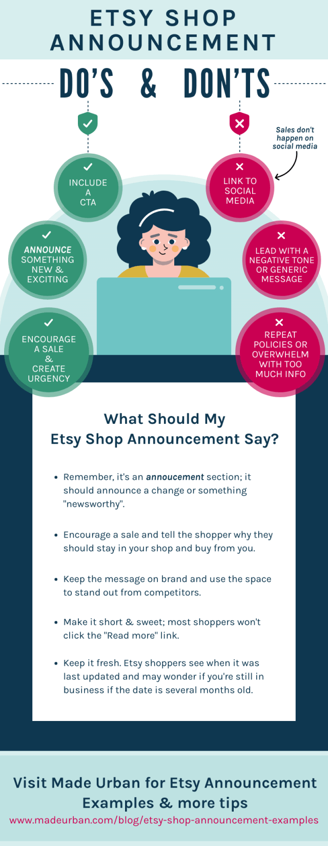 Etsy Shop Announcement Do's & Don'ts