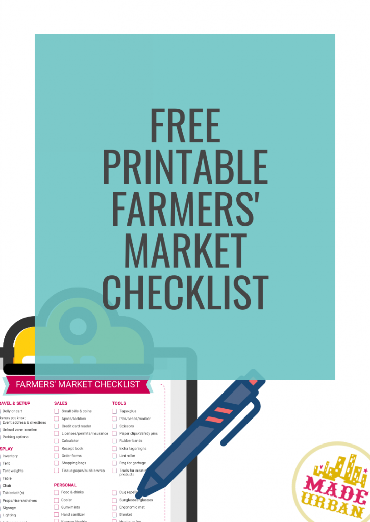 Farmer's Market Vendor Checklist