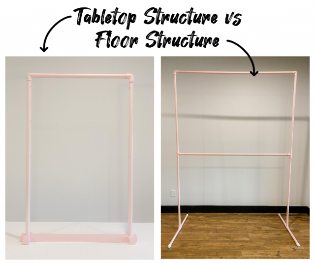 tabletop and floor PVC frame