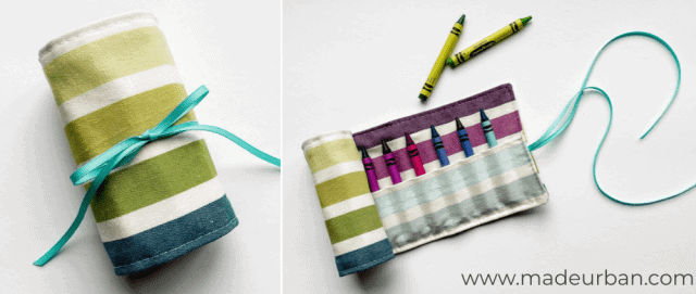 Crayon rollup stocking stuffer diy