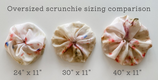 Oversized scrunchie size