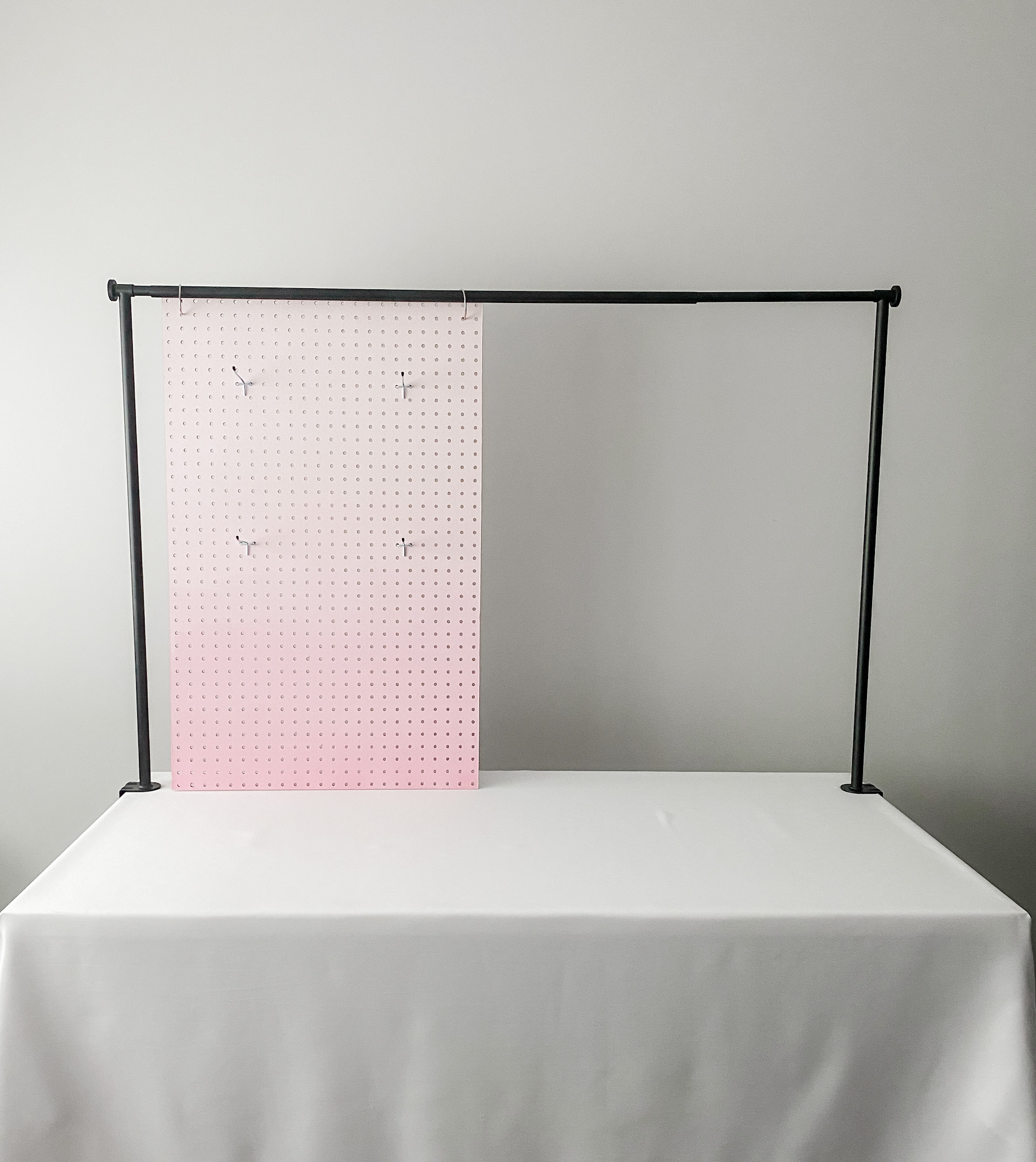 Peg board for hanging space