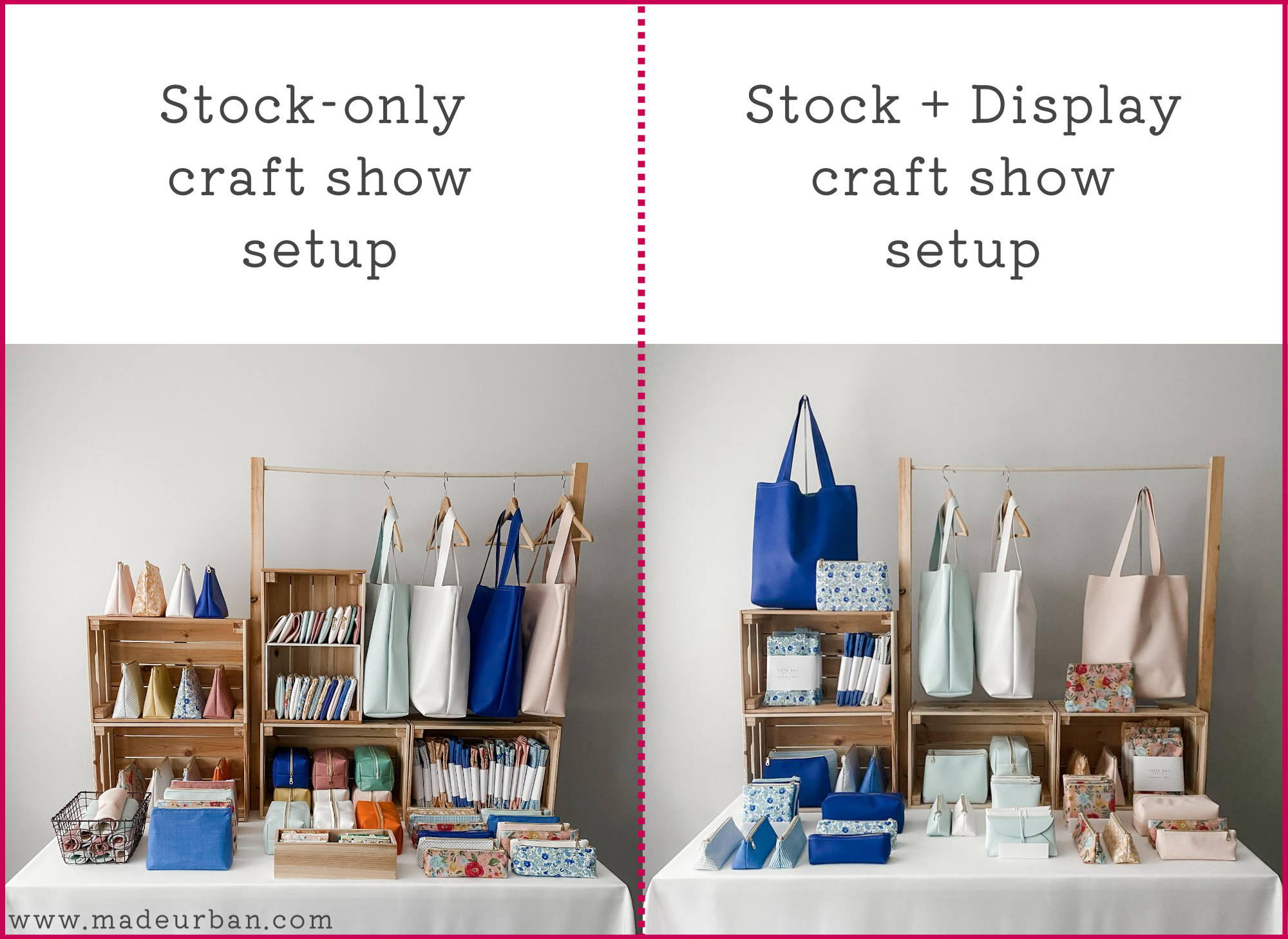 Craft show display stock vs display
