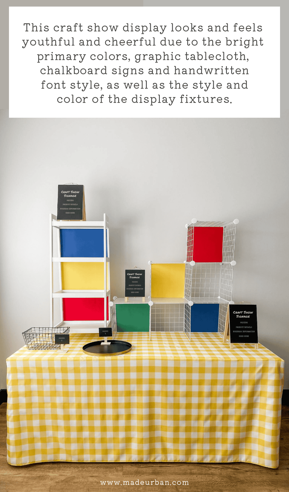 Youthful and cheerful craft show display