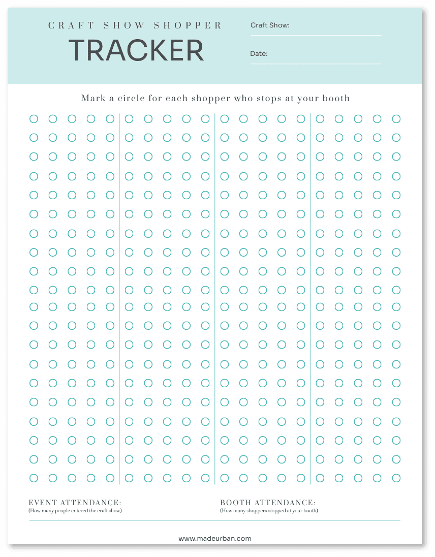 Craft show shopper tracker