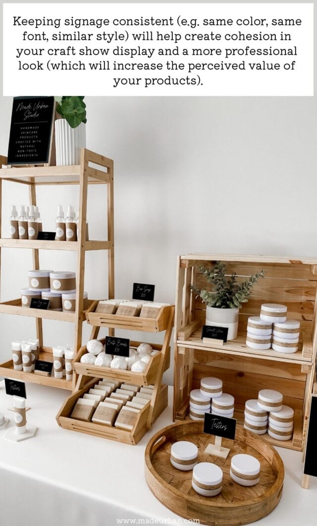 Soap craft show display signage