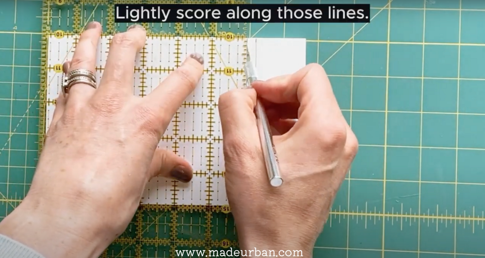 Lightly score lines