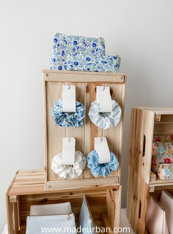 scrunchie crate display