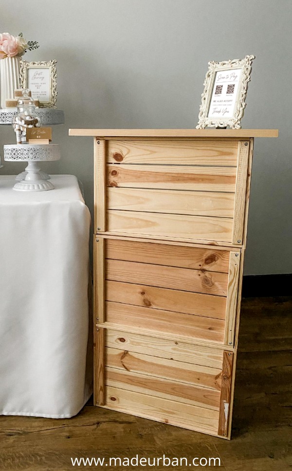 crates as craft show checkout stand