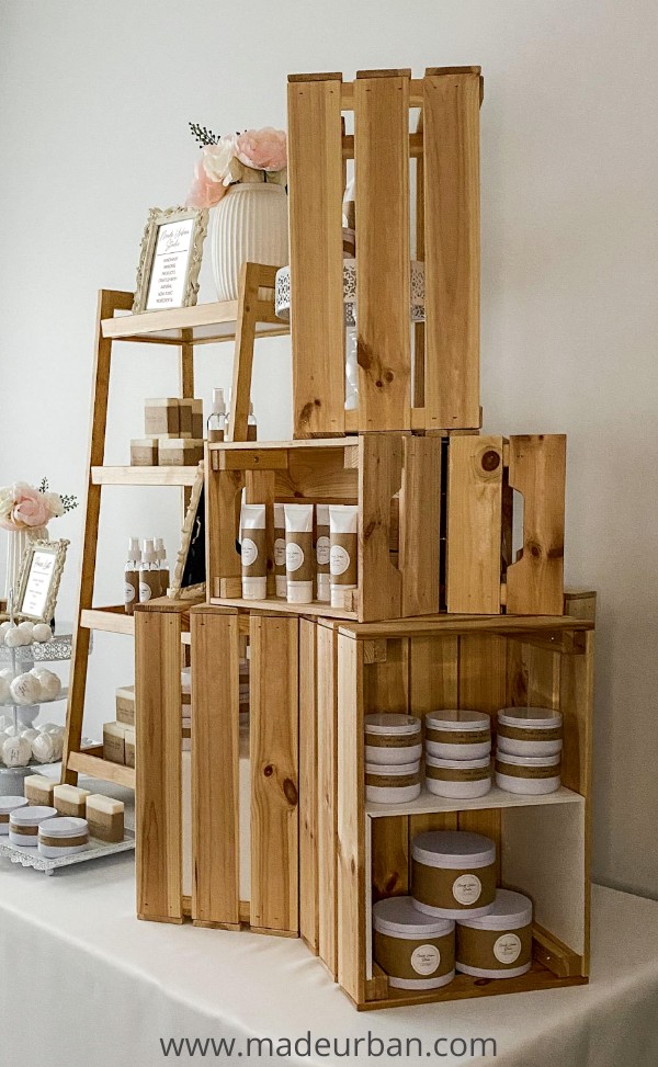 crates stacked into tower