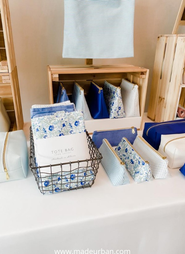 Tote bags folded