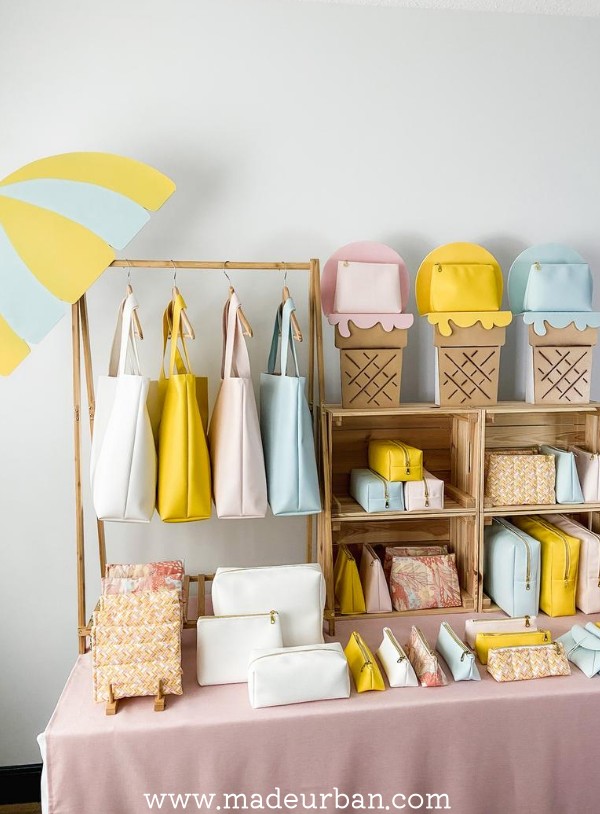 Umbrella and ice cream props