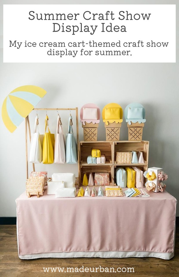 Summer craft show display - ice cream cart